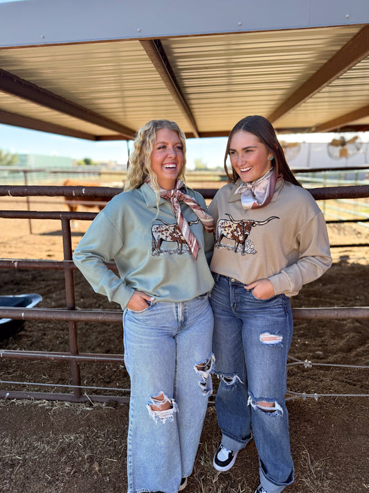 BLUE Lomita Longhorn Pullover