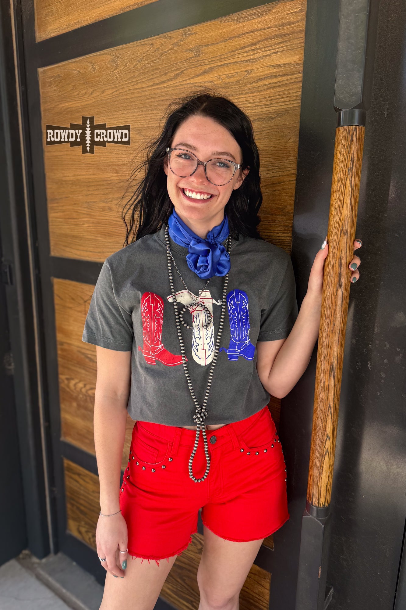 Red, White & Boots Tee