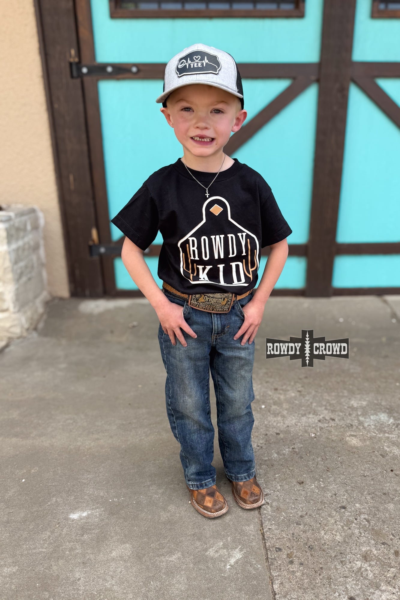 BROWN- Rowdy Kid Tee