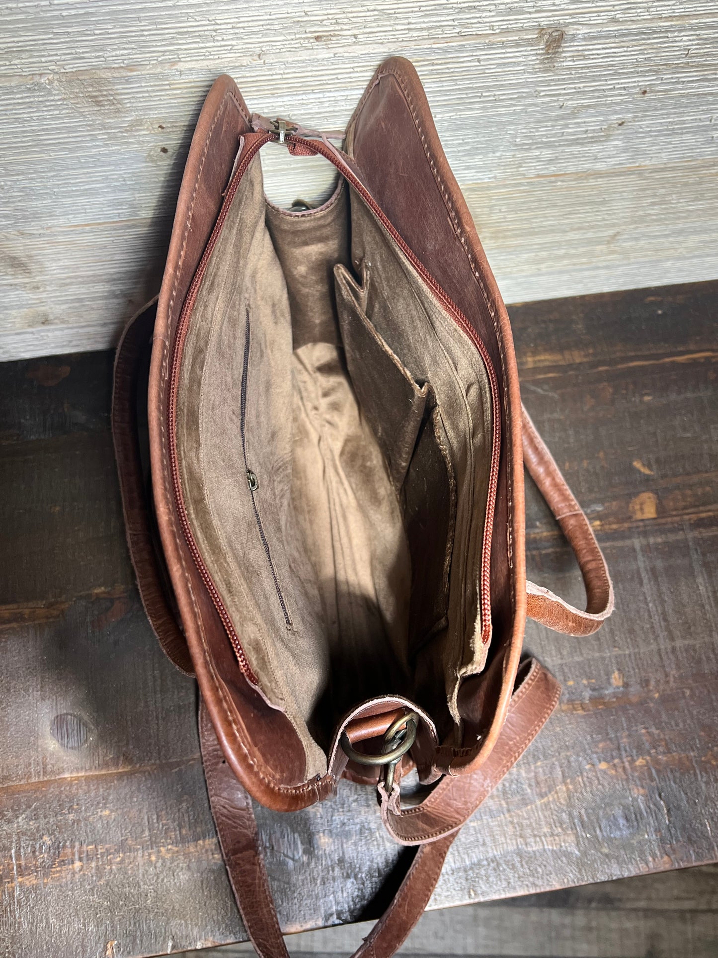 Leather and Cowhide Bag/Purse