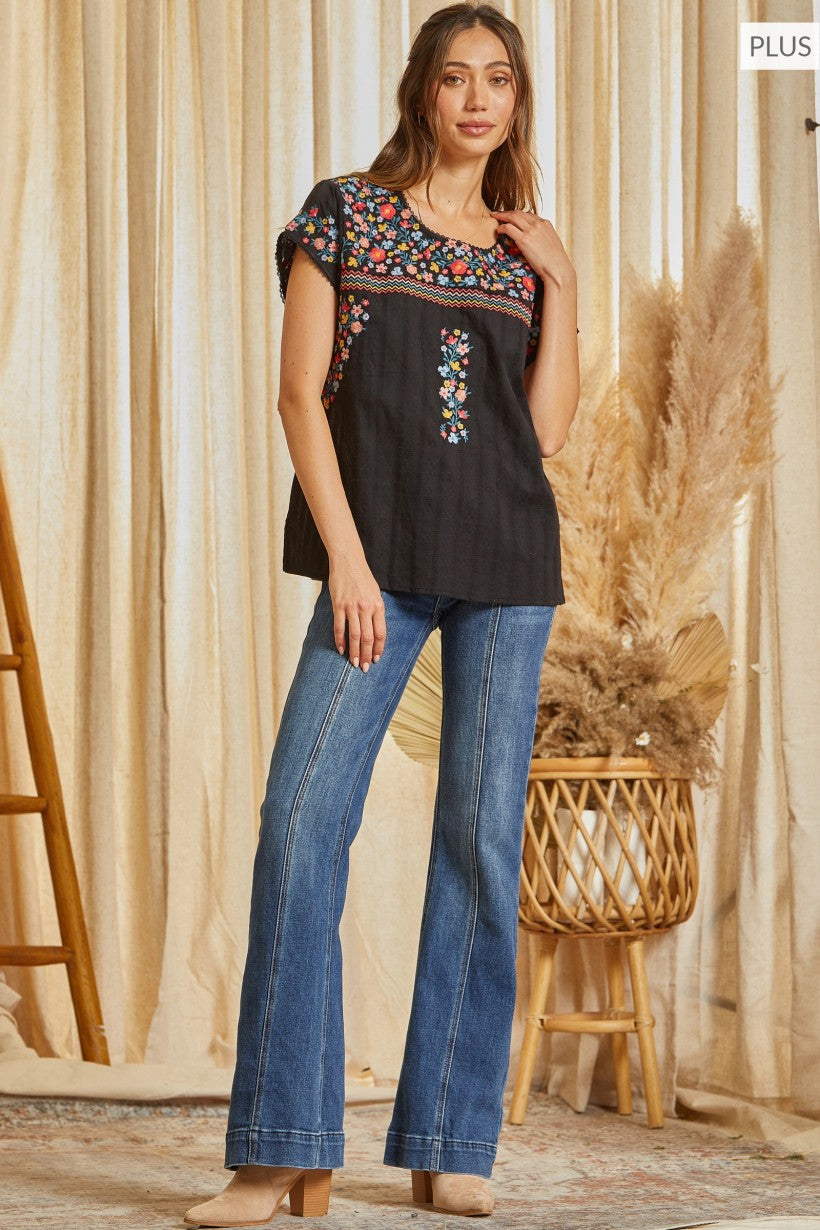 Embroidered Tunic Top