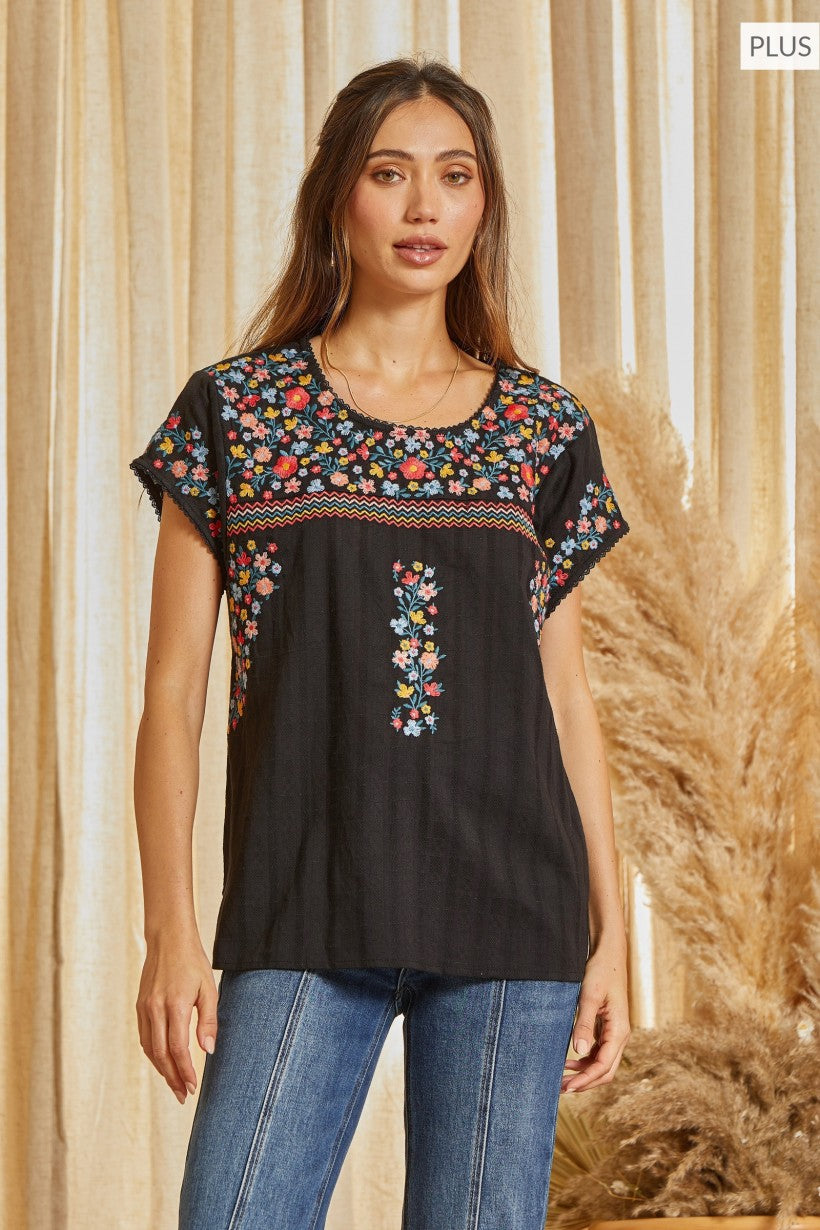Embroidered Tunic Top
