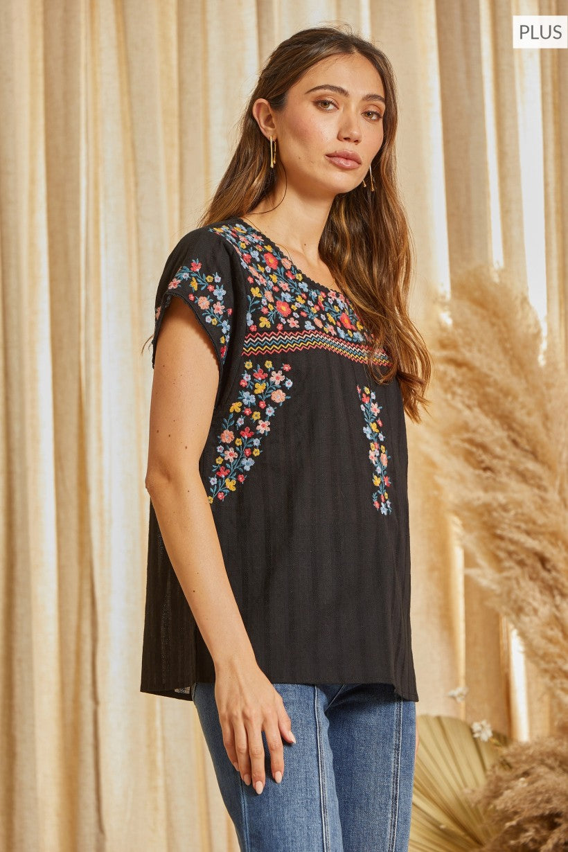 Embroidered Tunic Top