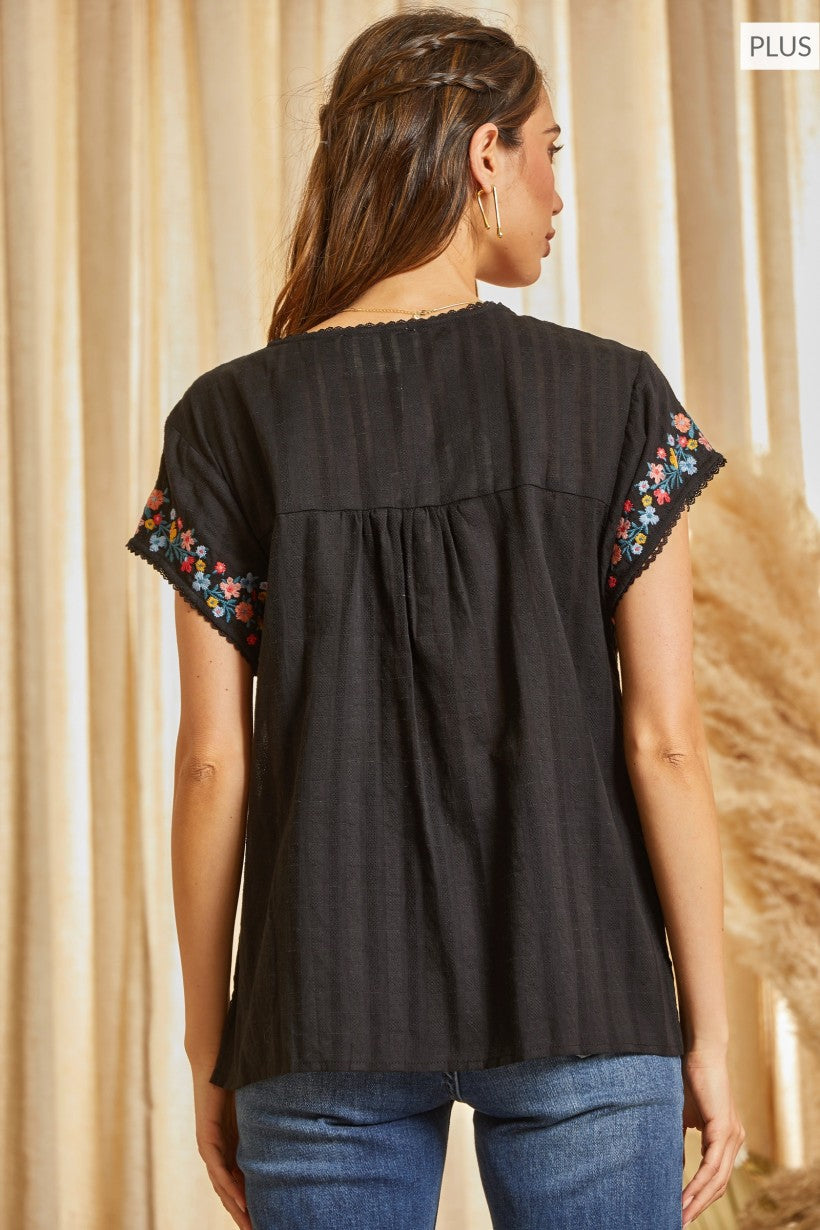 Embroidered Tunic Top