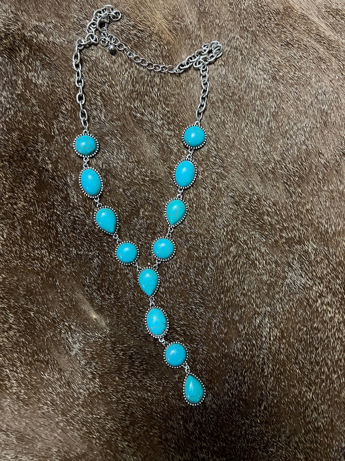 Turquoise Y Necklace