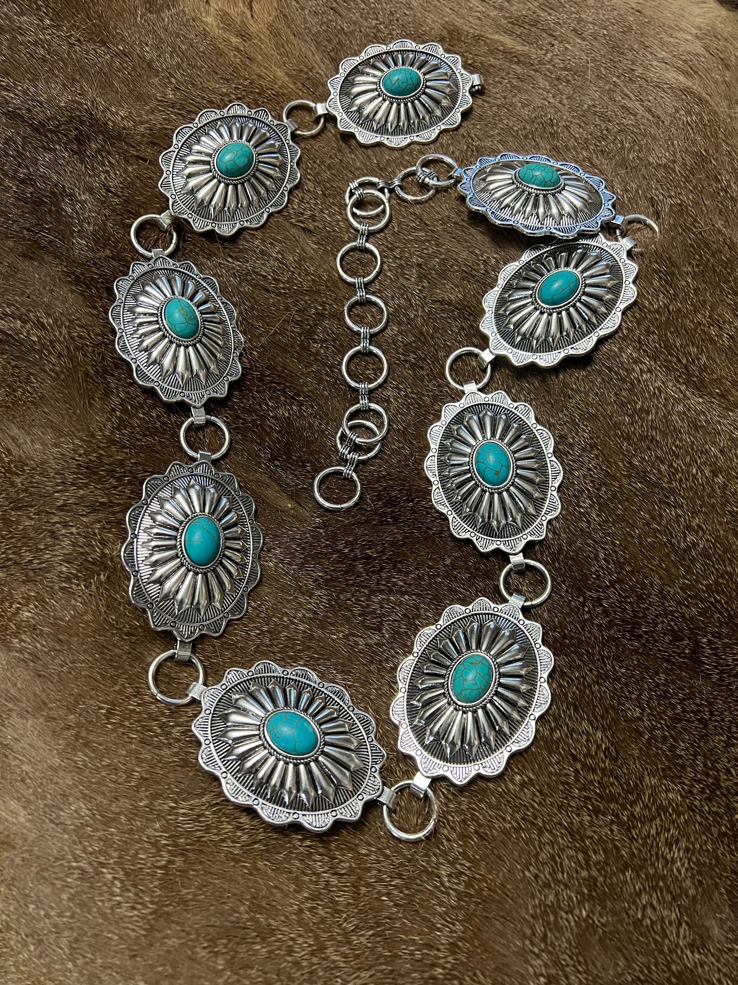 Silver and Turquoise Belt