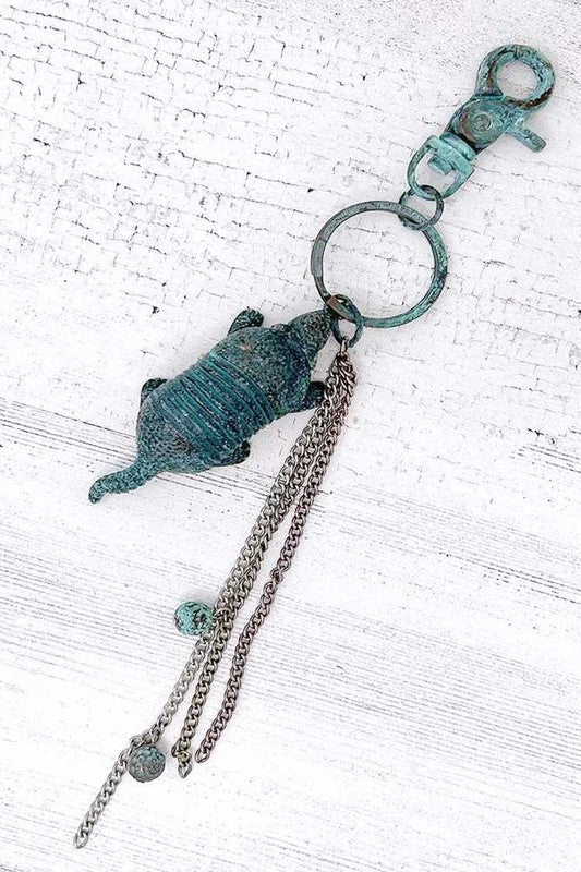 Vintage Armadillos Metal Keychain