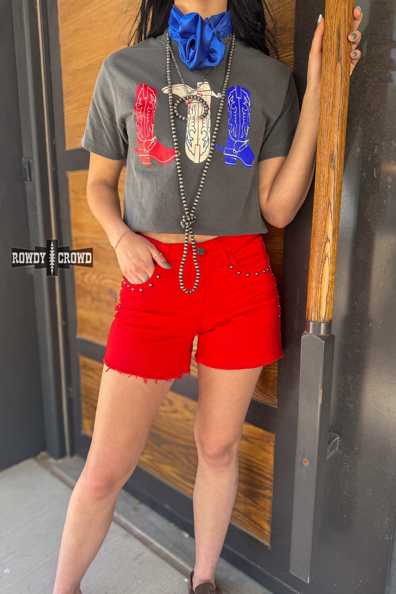 Red, White & Boots Tee