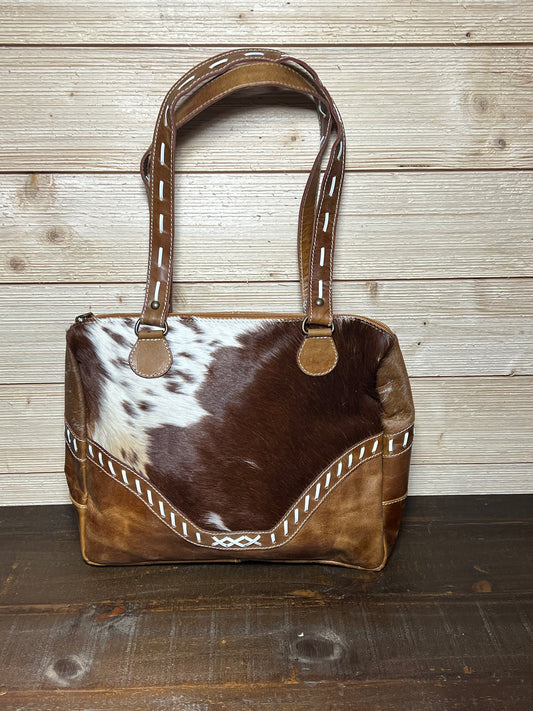 Cowhide and Leather Bag - Purse