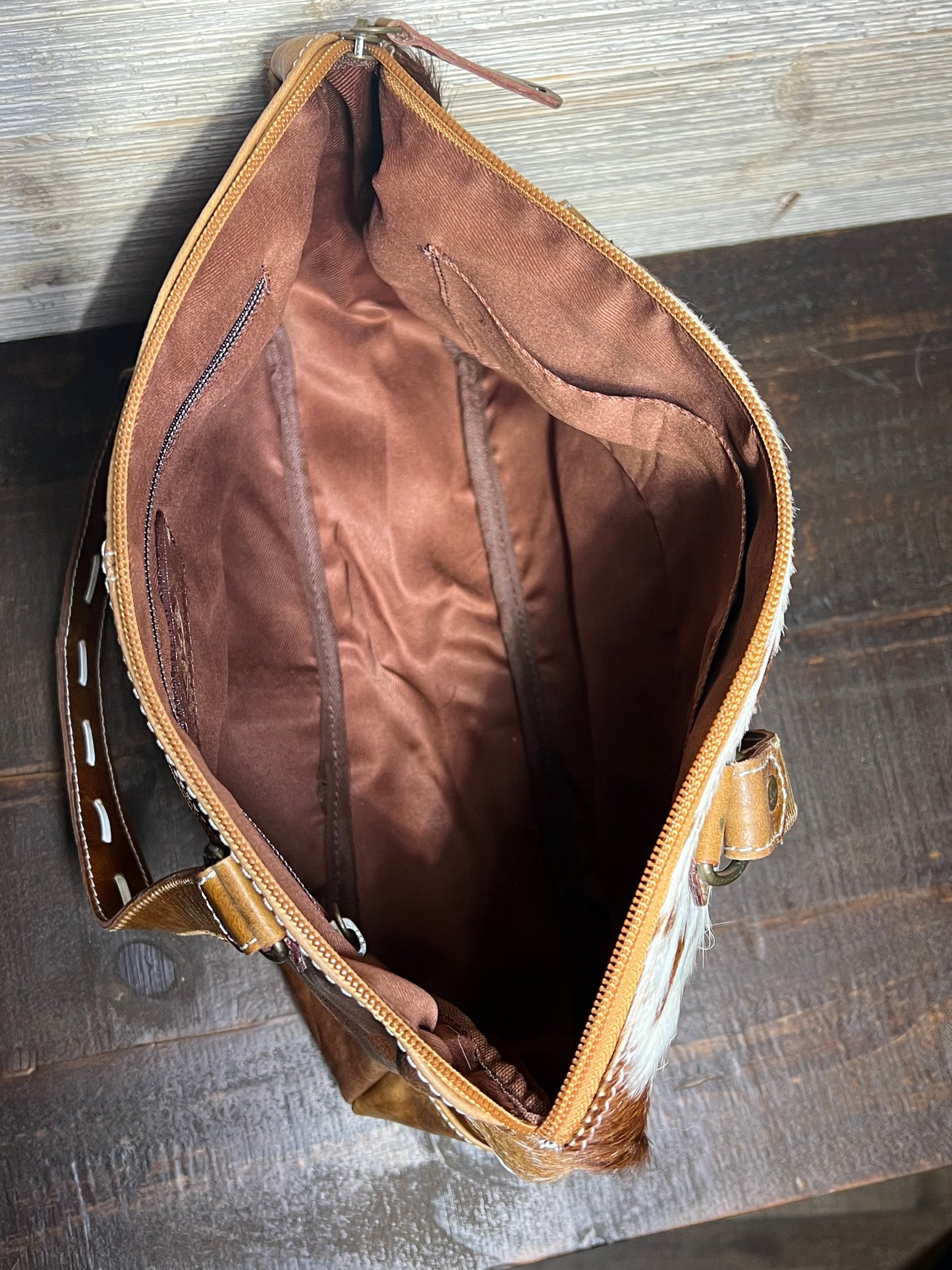 Cowhide and Leather Bag - Purse