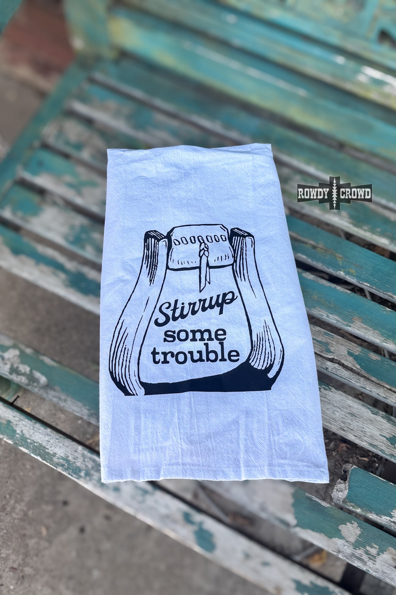 Stirrup Some Trouble Tea Towel