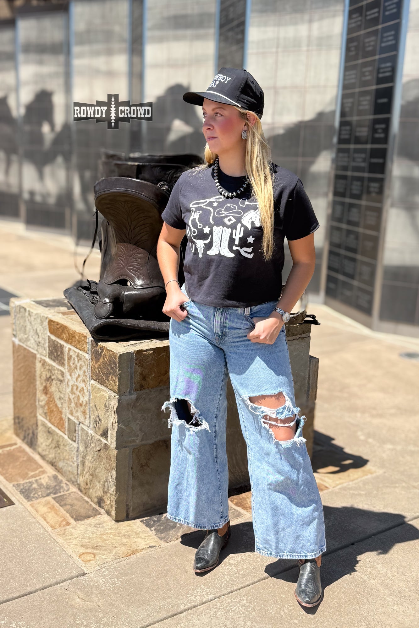 Western Collage Boxy Tee