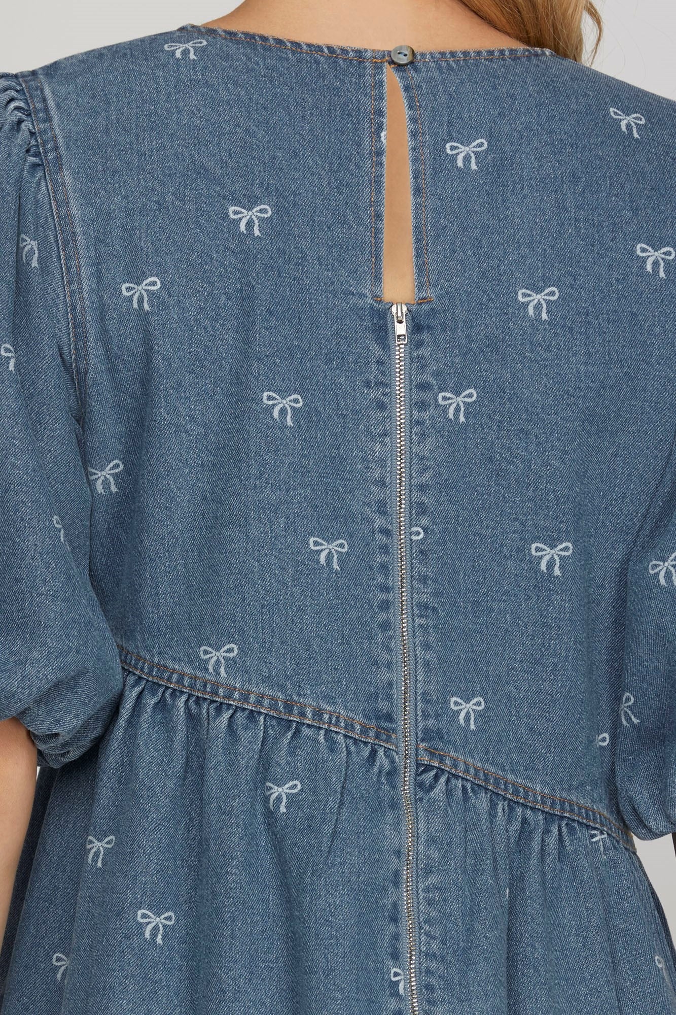 DENIM DRESS WITH POCKETS