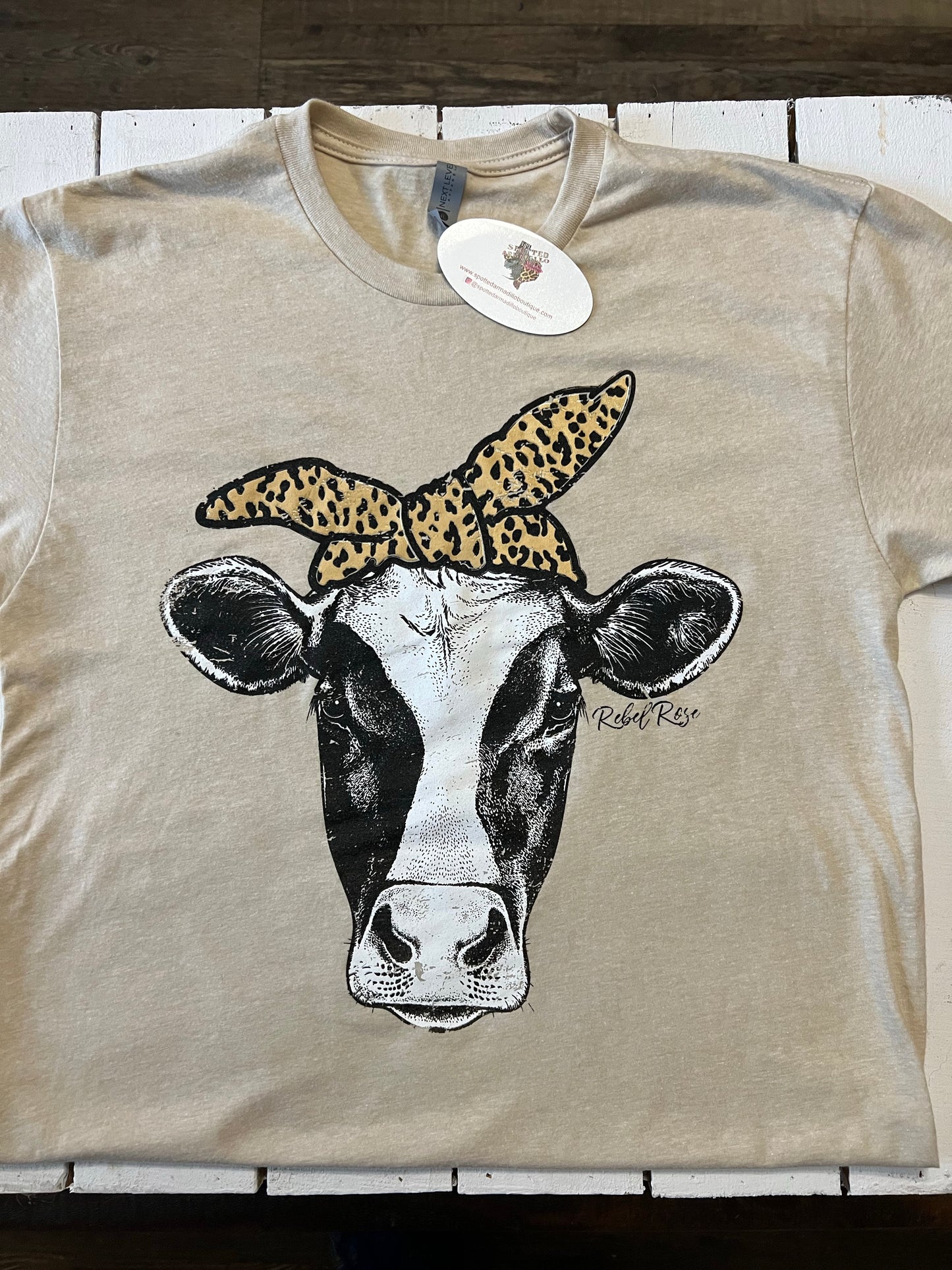 Cow in a Bow Tee