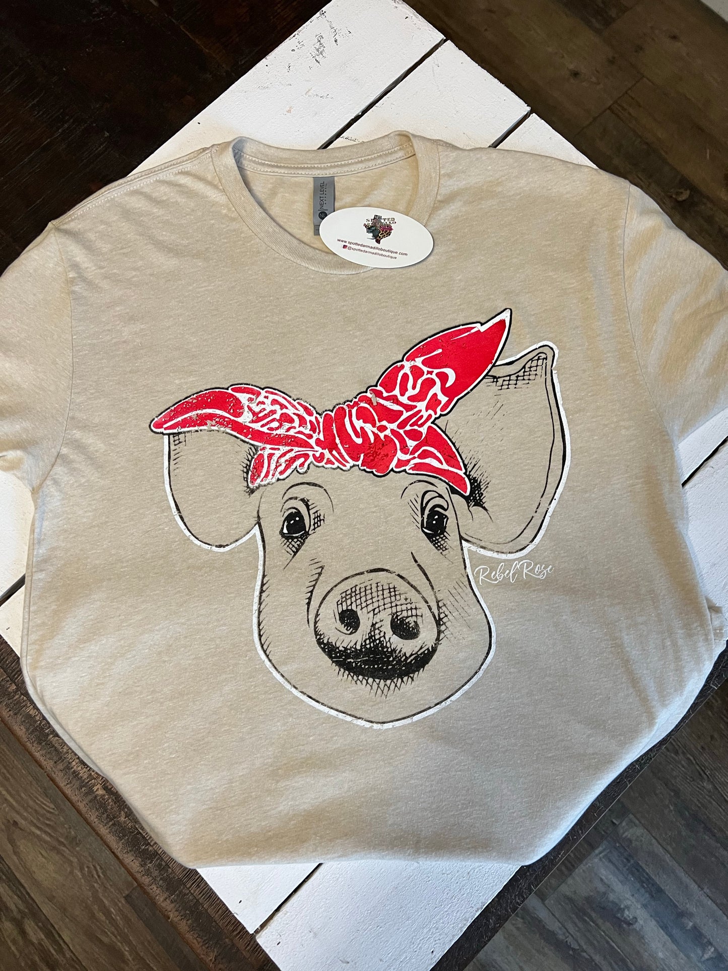 Pig in a Bow Tee